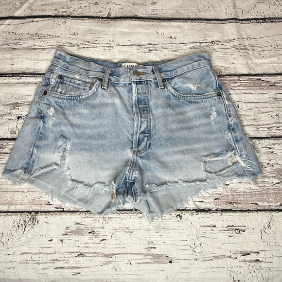 Agolde Pants - Agolde Distressed Parker Denim Shorts Size 26
